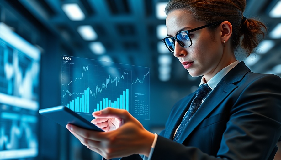 Futuristic data analysis on tablet for PMS Funds Performance February 2025.
