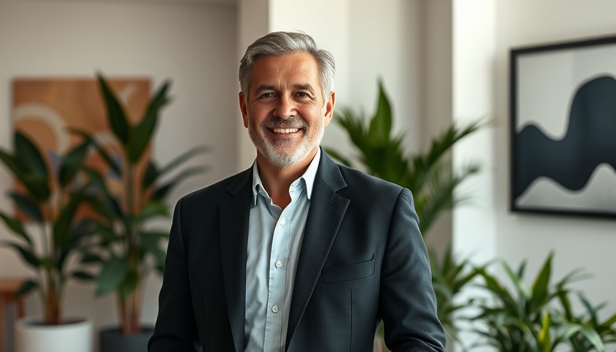 Confident businessman indoors representing moving abroad for investment success.