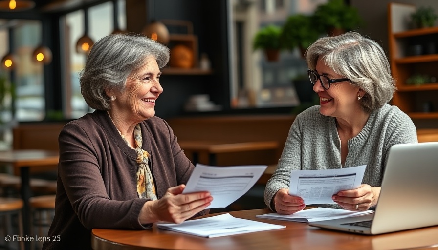 Two women discussing financial advice in a cozy café.