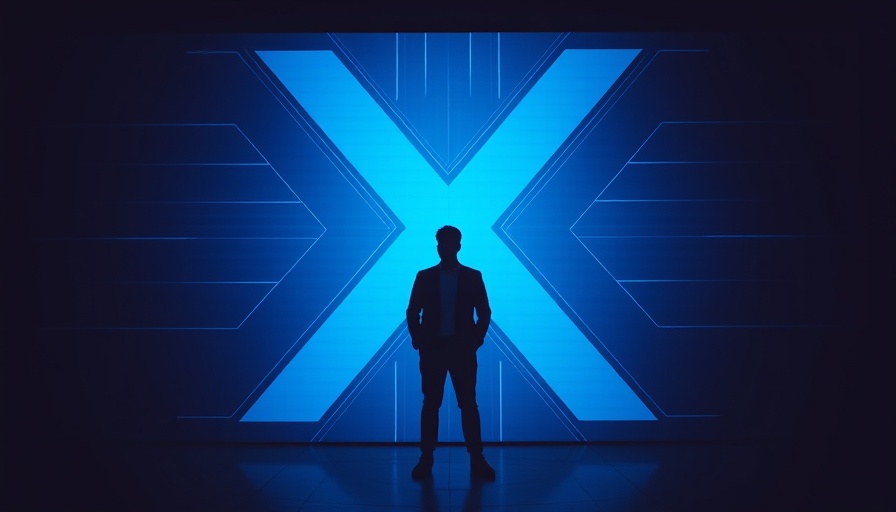Silhouette of a person on a digital background.