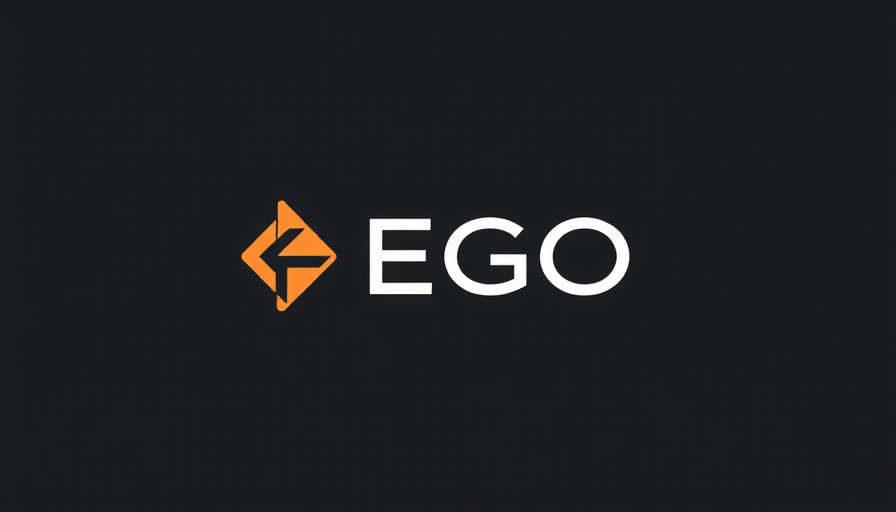 EGO cryptocurrency logo design on dark background