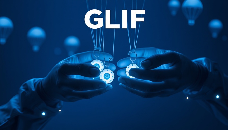 GLIF Airdrop Governance Token blue digital artwork