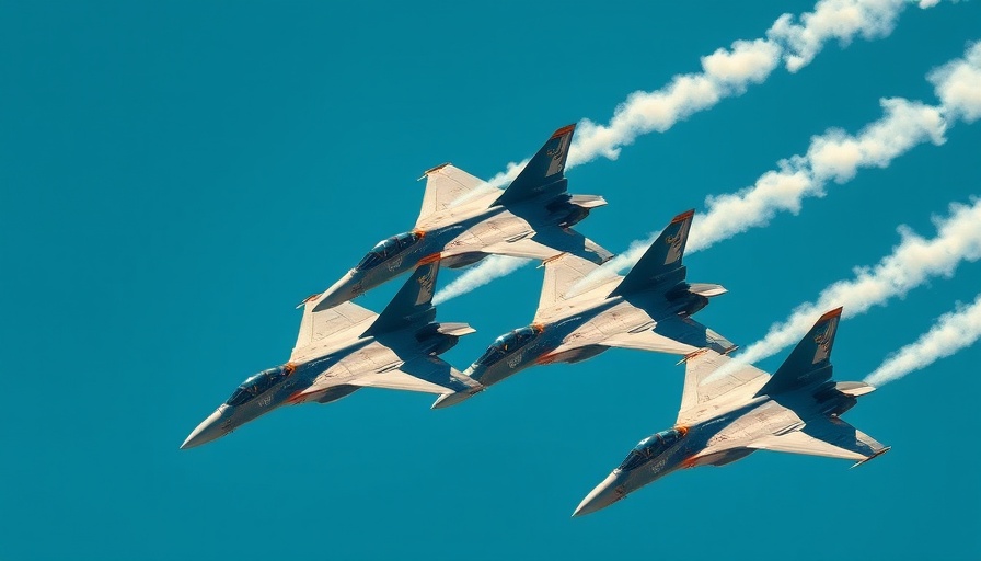 Sleek fighter jets performing at Soar & Shore Festival Atlantic City seen against a clear blue sky.