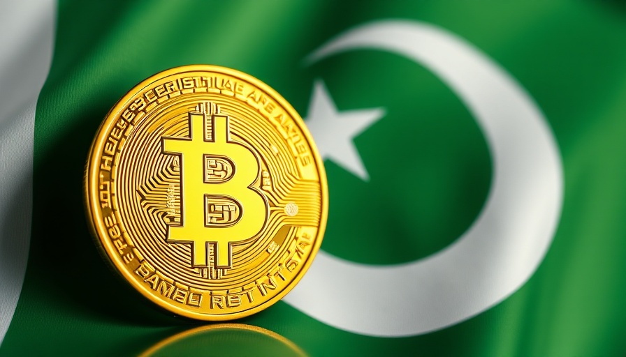Bitcoin against Pakistani flag, highlighting crypto regulations in Pakistan.