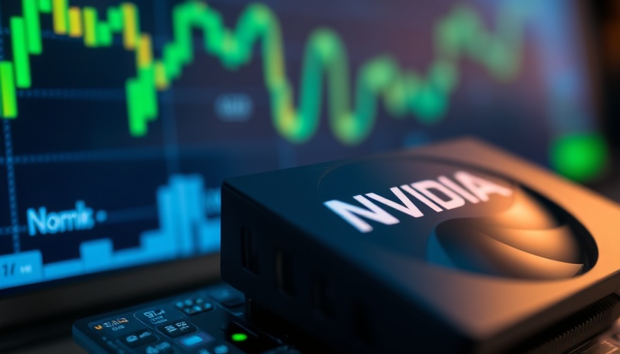 Nvidia GPU and stock chart symbolizing market vulnerability.