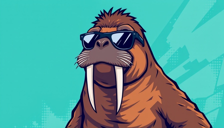 Pixel art of walrus with sunglasses for Walrus Protocol Mainnet Launch.