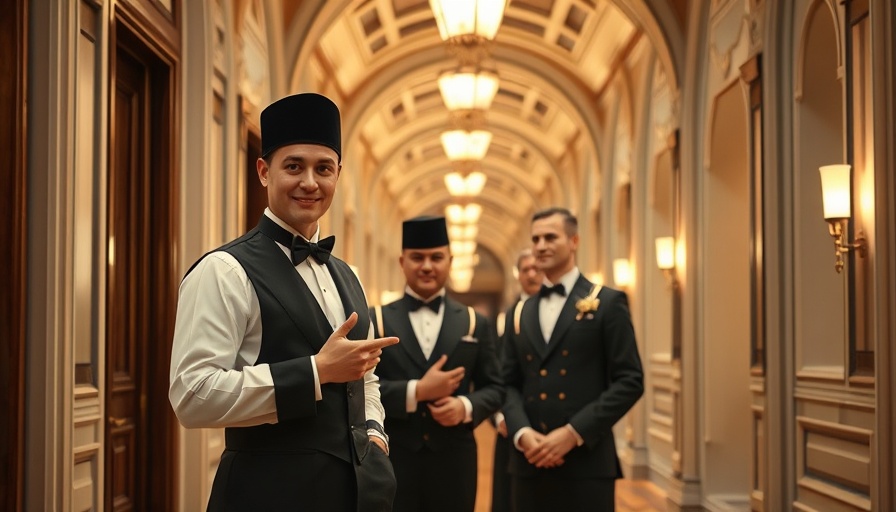 Leela Hotels staff in traditional attire at luxury villa corridor.