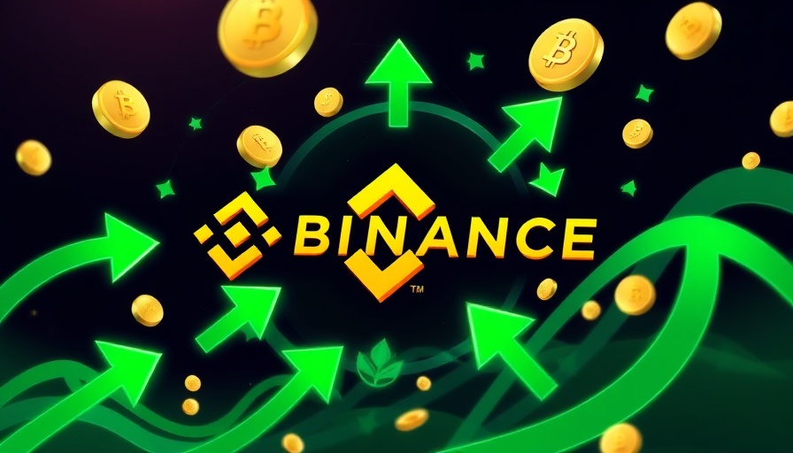 Binance trading allowance illustration with logo and currency symbols.