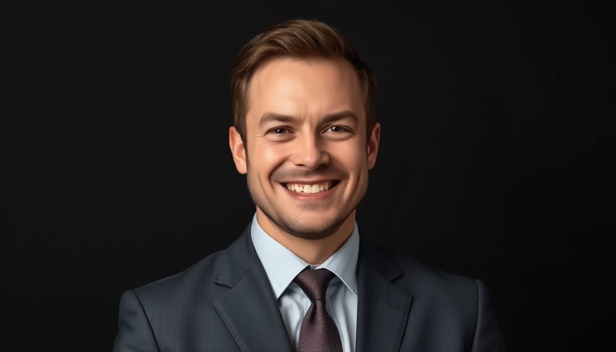 Professional portrait of a businessman with a positive expression.
