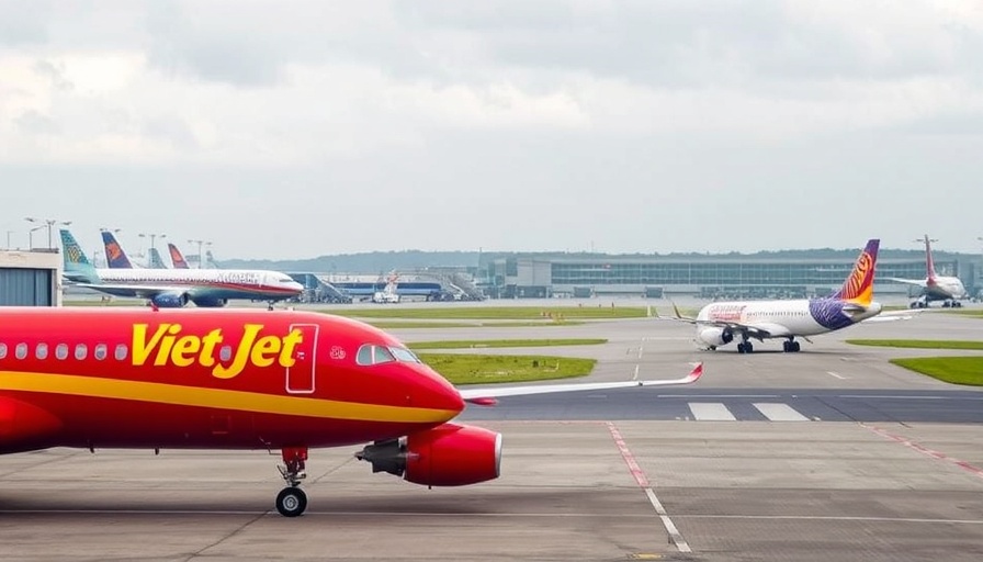 VietJet Air planes on runway representing flights from Hyderabad to Ho Chi Minh City.