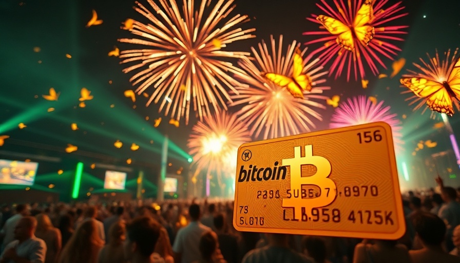 Bybit Tomorrowland Brasil vibrant festival scene with card and fireworks.