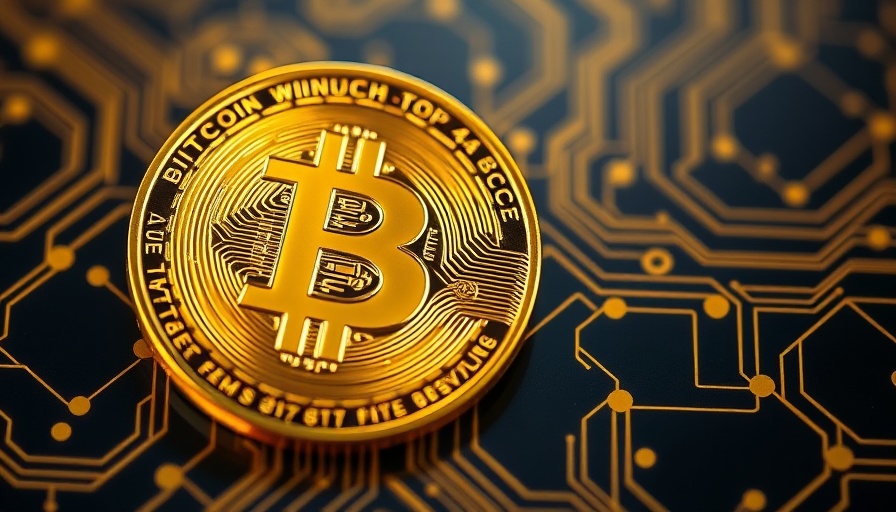 Golden Bitcoin coin with circuit background, symbolizing Institutions Investing in Cryptocurrency 2025.