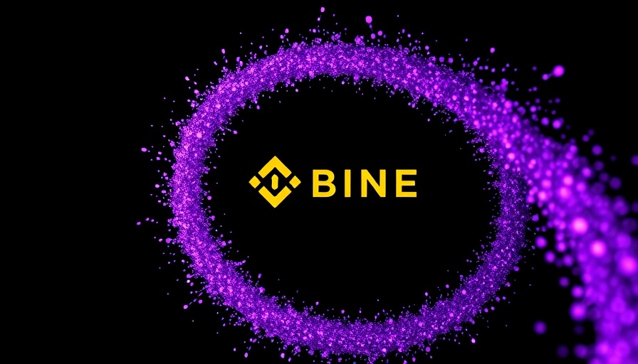 Abstract 3D spiral with Binance text on black background, Binance Token Generation Event