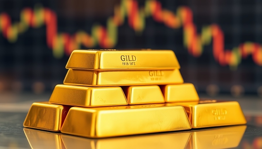 Impact of tariff plans on gold with graph background
