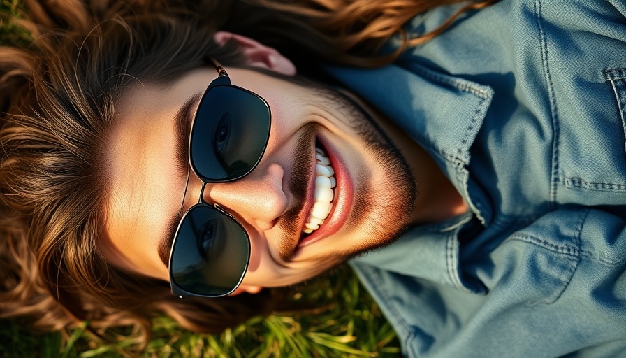 Young man smiling outdoors, illustrating how weight loss affects your hair.