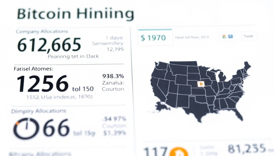 Bitcoin mining company allocative data and statistics infographic.