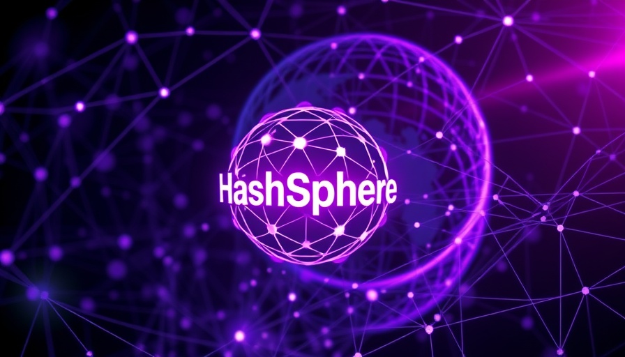 HashSphere private blockchain logo with network connections and dark globe