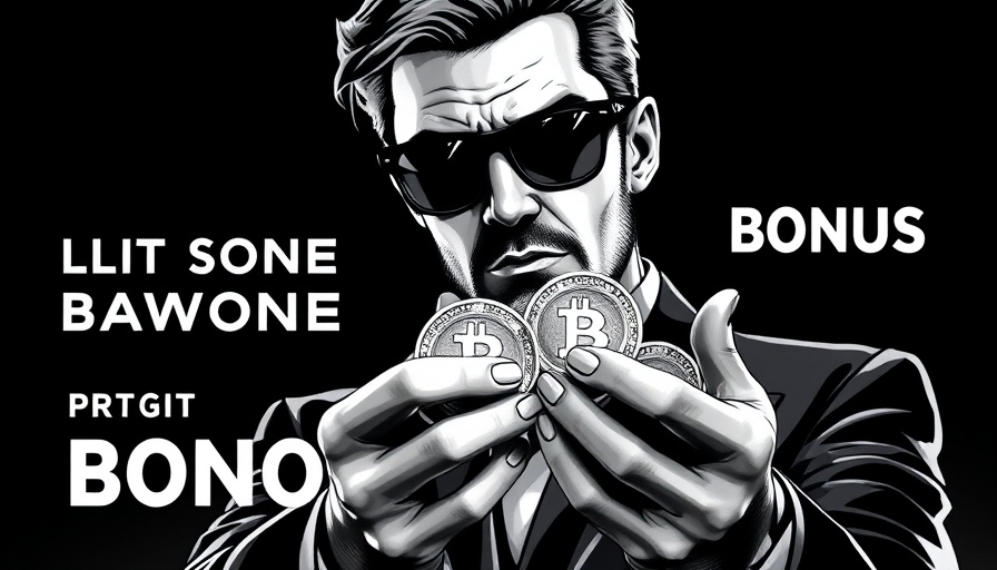Cryptocurrency strategies promotional image with a stylish man handling Bitcoin and bonus graphic.