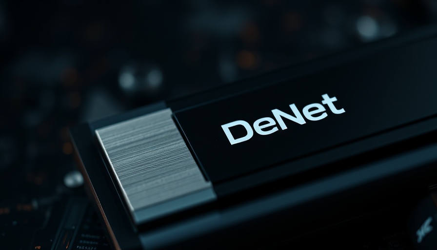 DeNet Datakeeper Node Sale promotion with futuristic tech design.