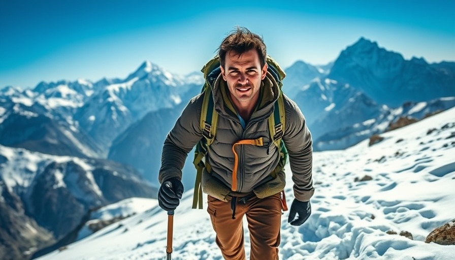 Trekker navigating snowy peaks in Nepal, focusing on safety tips.