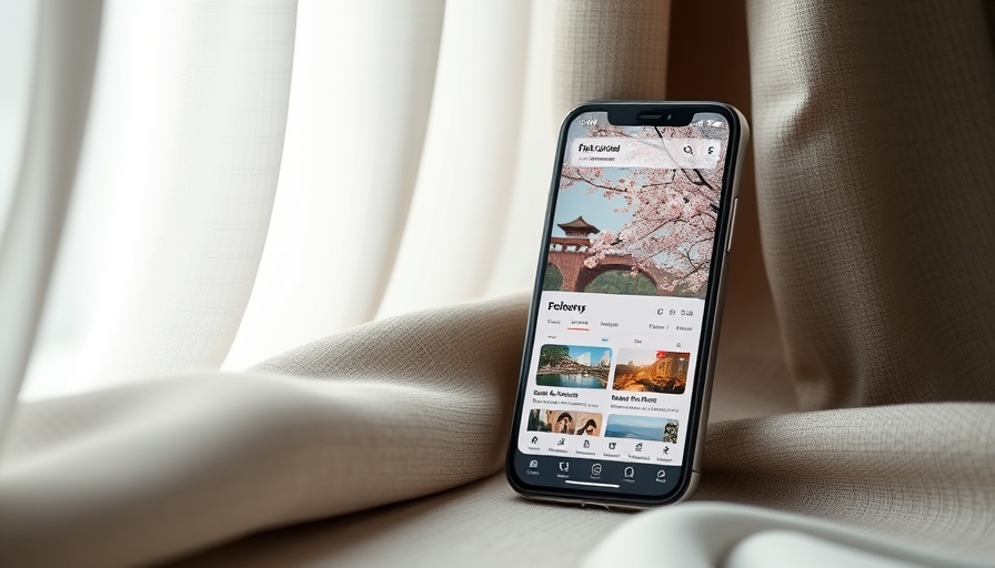 Travel app showing cherry blossoms for secret viewing spots.
