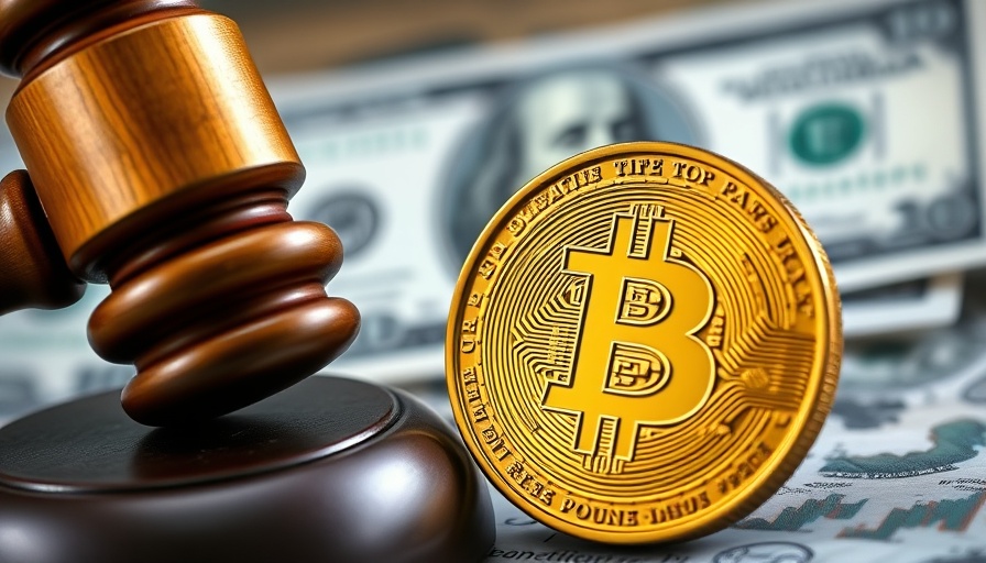 CLS Global cryptocurrency penalty visualized with Bitcoin, gavel, and financial graphs.