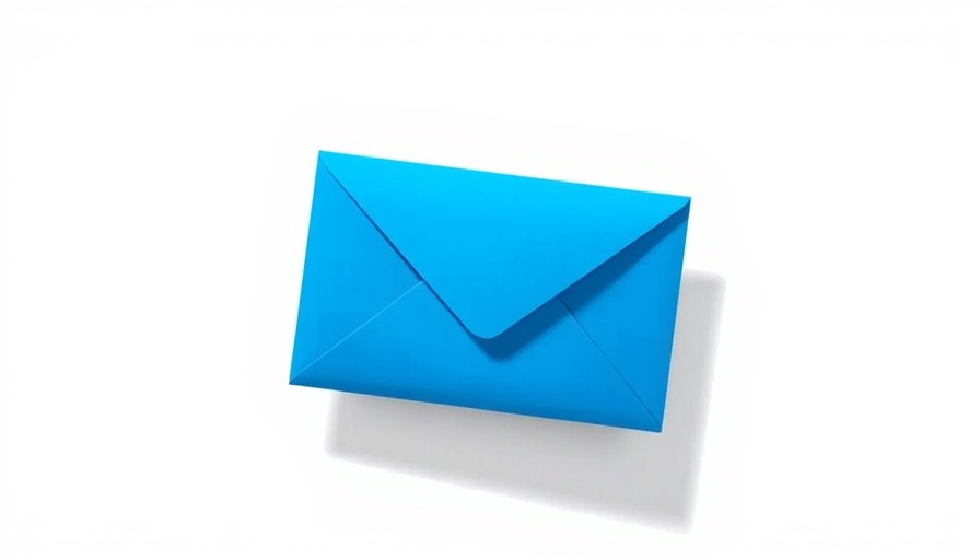 Floating blue envelope illustrating behavioral economics in cryptocurrency investing.