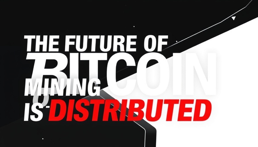 Bold graphic on future of Bitcoin mining, minimalist design.