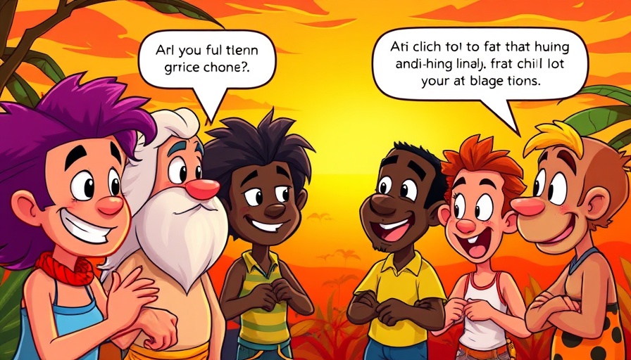 Cartoon characters discuss Africa cryptocurrency developments.