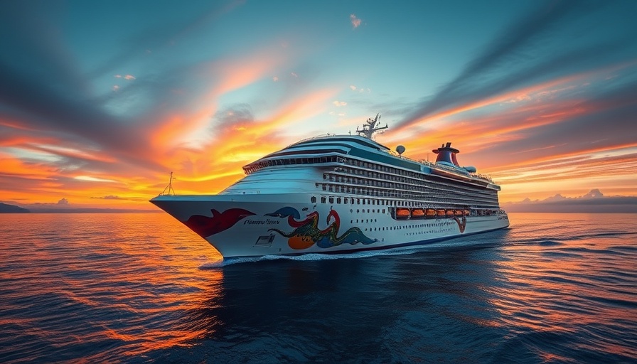 Norwegian Cruise Line ship cruising at sunset, showcasing India strategy.