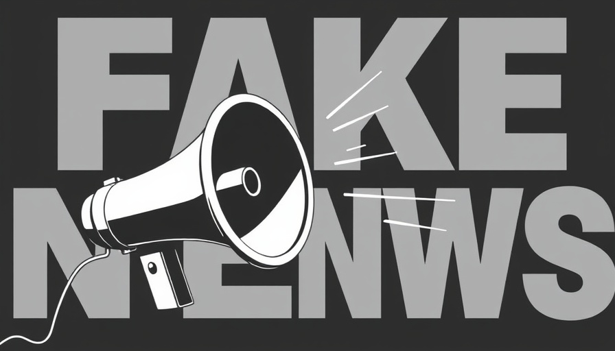 Illustration of a megaphone symbolizing fake news dissemination.