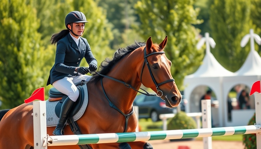 Equestrian jumping at Magic Millions Festival of British Eventing.
