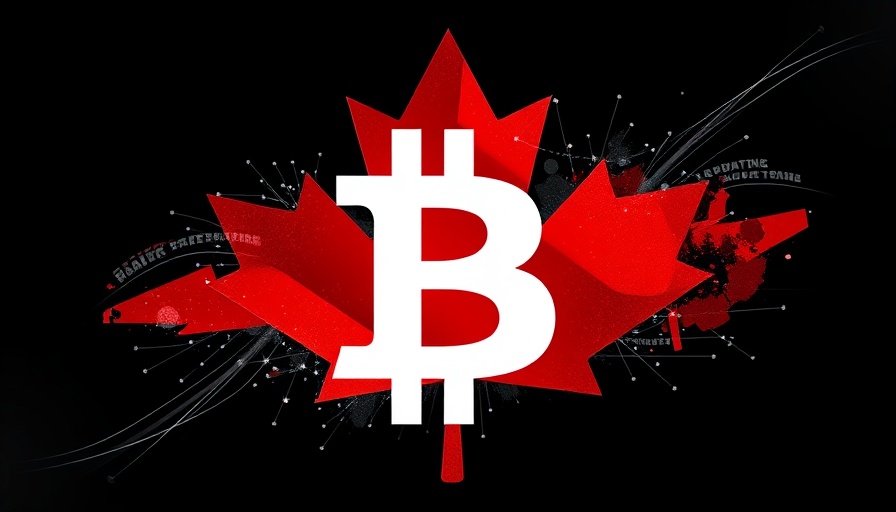 Canada pro-Bitcoin graphic with maple leaf and Bitcoin symbol.
