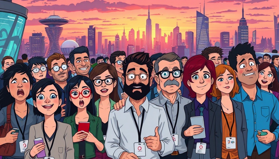 Illustrated types of people at Bitcoin 2025.