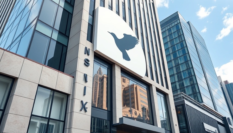 Building facade with large logo representing financial oversight.