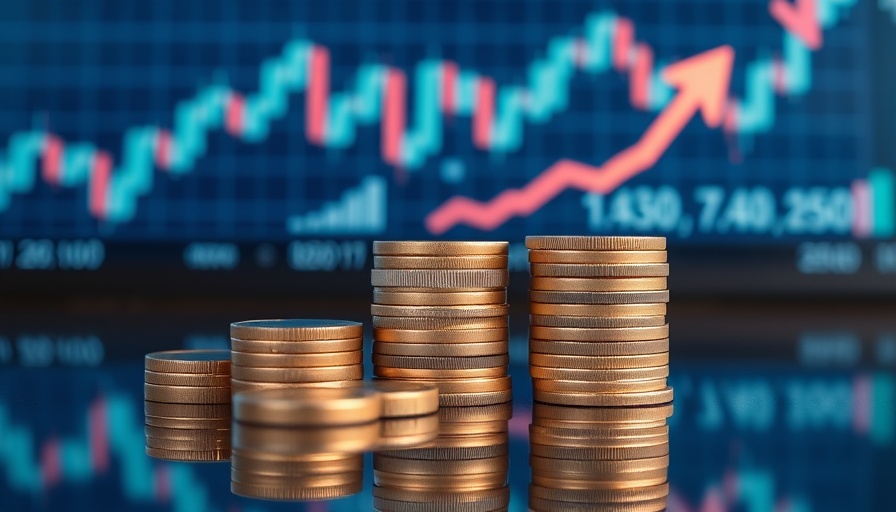 Oakmark Equity Fund Q1 2025 performance symbolized by stacked coins with stock chart.