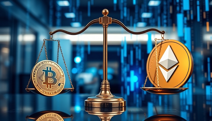 Abstract illustration of crypto symbols and legal scales, highlighting Illinois crypto law impact on retail trading.