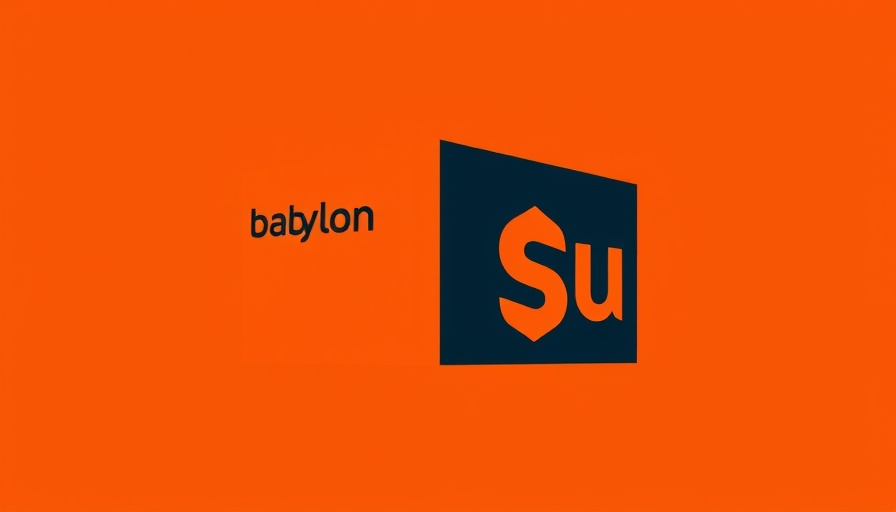 Abstract illustration of Babylon and Sui logos on blocks.