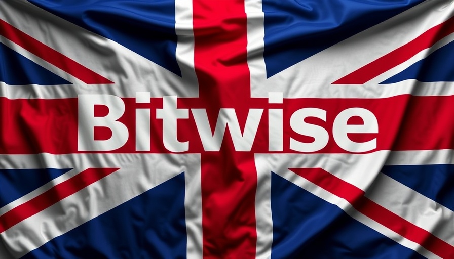 Union Jack with Bitwise text representing Bitcoin Ethereum ETP Launches