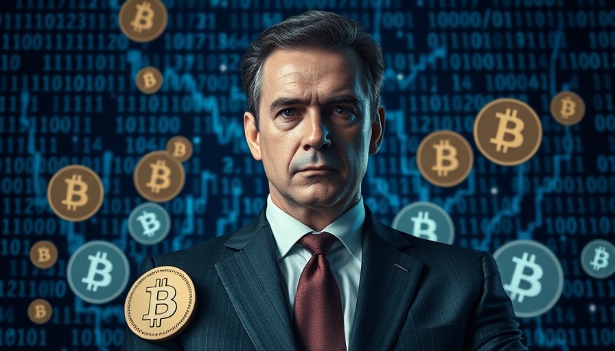 Crypto Executives Donate to Trump's Inaugural Committee image featuring digital bitcoins.