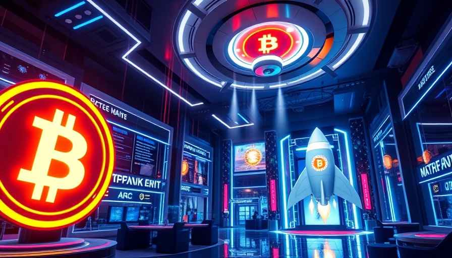 Innovative US banking with cryptocurrency theme.
