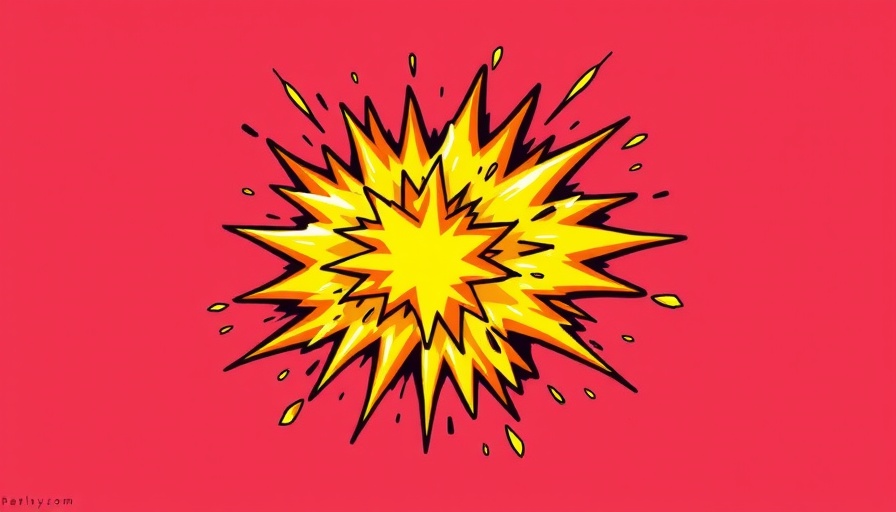 Dynamic explosion icon representing Bitcoin price prediction.