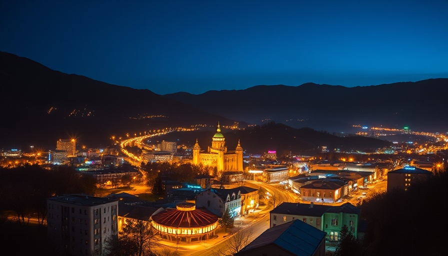 Scenic night view of Gatlinburg, ideal family travel destination.