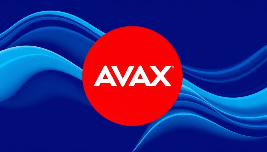 AVAX logo on dynamic blue background, AVAX price prediction