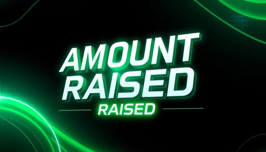 AI-Powered Blockchain Investment success graphic with $1M raised.