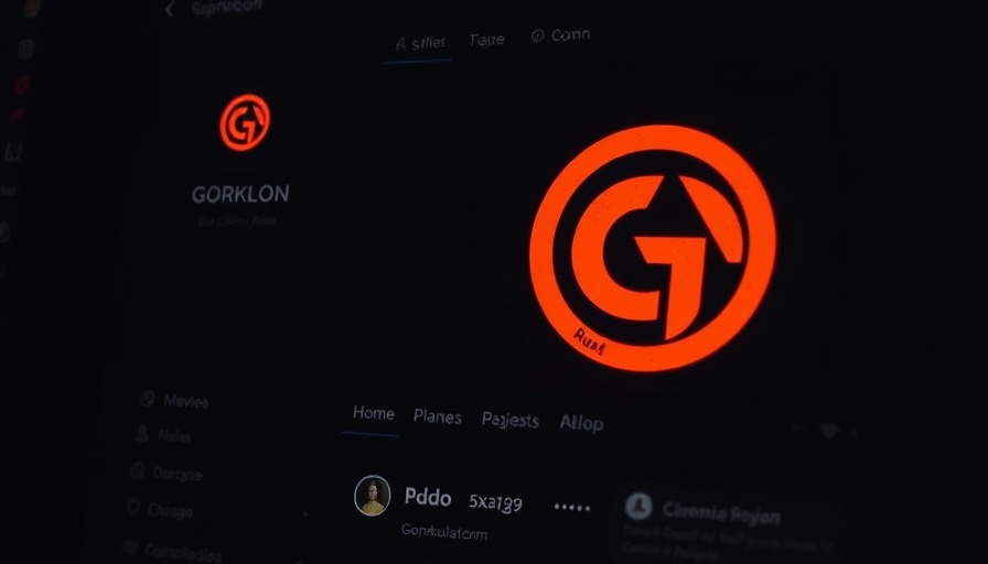 Gorklon Rust social media profile with sleek design.