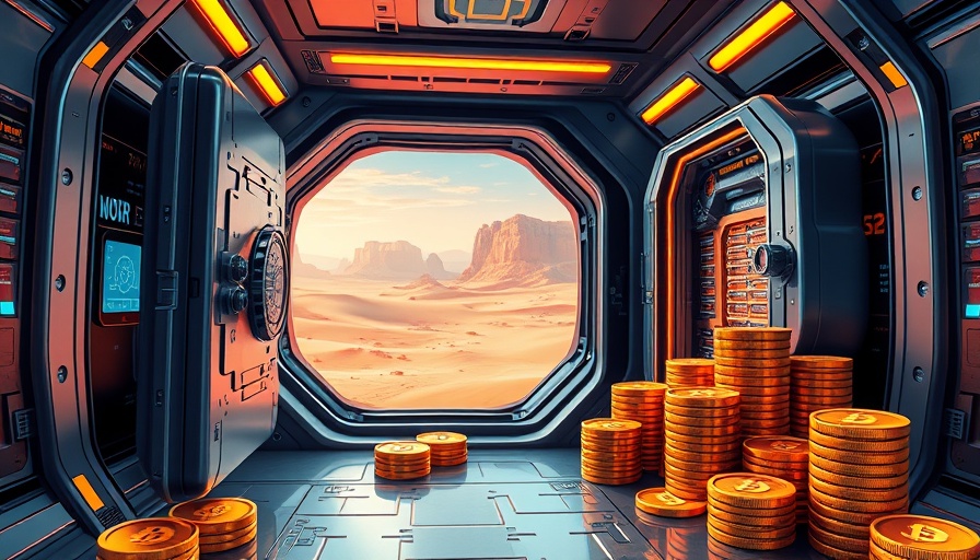 Futuristic vault of Arizona Bitcoin Reserve with advanced design.