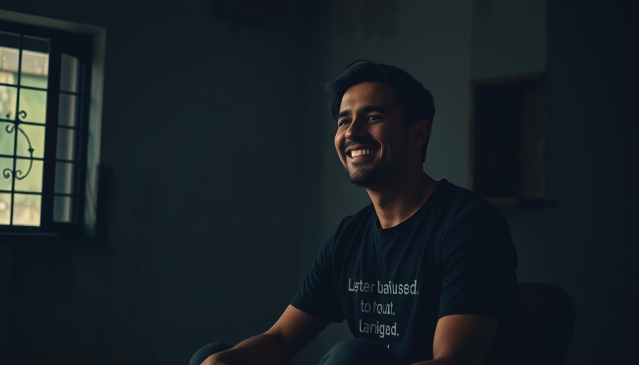 Man smiling in a dimly lit room with barred windows, related to Celsius CEO Wedding Plans.