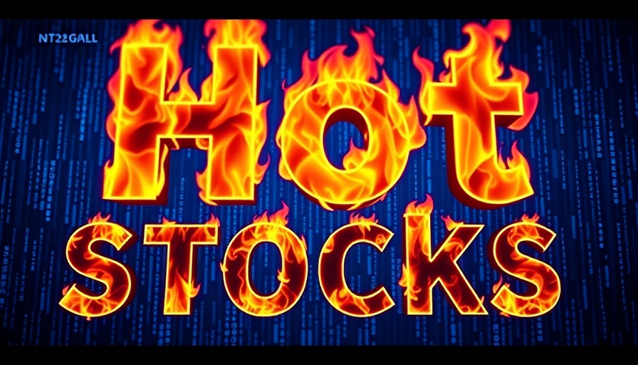 VantagePoint A.I. Hot Stocks Outlook fiery text on digital background.
