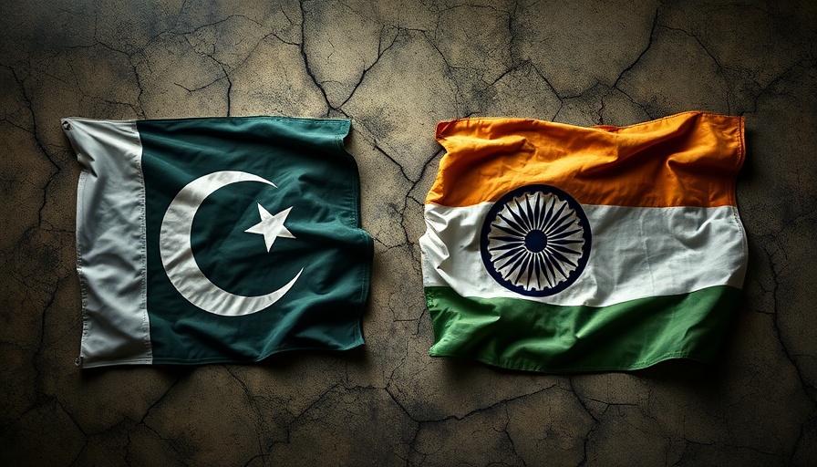 Effects of Conflict on Equity Markets: India and Pakistan torn flags.